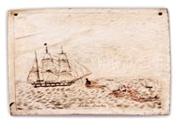 Lot 135 - Ø  A 19TH-CENTURY SAILORWORK PAN BONE...