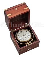 Lot 161 - JOHN CARTER MAHOGANY 8-DAY MARINE CHRONOMETER...