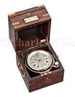 Lot 167 - JOHN POOLE ROSEWOOD 2-DAY MARINE CHRONOMETER...