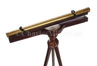 Lot 184 - A SURVEYOR'S COMPASS LEVEL AND TRIPOD, CIRCA...