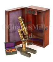 Lot 201 - A COMPOUND MONOCULAR MICROSCOPE BY E. HARTNACK & A. PRAZMOUSKI, PARIS, APPROXIMATELY 1865-70