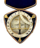 Lot 204 - A FINE UNIVERSAL COMPASS SUNDIAL BY TROUGHTON...