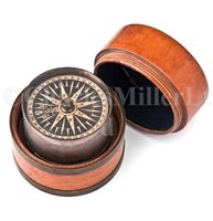 Lot 211 - AN EARLY 19TH-CENTURY POCKET COMPASS...