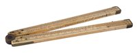 Lot 227 - Ø  AN 18TH-CENTURY IVORY FOLDING RULE<br/>engraved...
