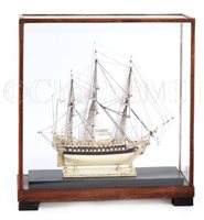 Lot 232 - A MINIATURE BONE PRISONER-OF-WAR-STYLE MODEL...