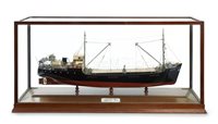 Lot 271 - A BUILDER'S MODEL FOR THE CARGO SHIP M.V....