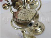 Lot 32 - A PAIR OF ELECTRIC GIMBAL LIGHTS FROM THE H.M. ROYAL YACHT ALBERTA, CIRCA 1900