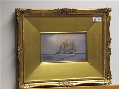 Lot 77 - WILLIAM FREDERICK MITCHELL (BRITISH, 1845-1914) H.M.S. 'Challenger' on Expedition 1872-76