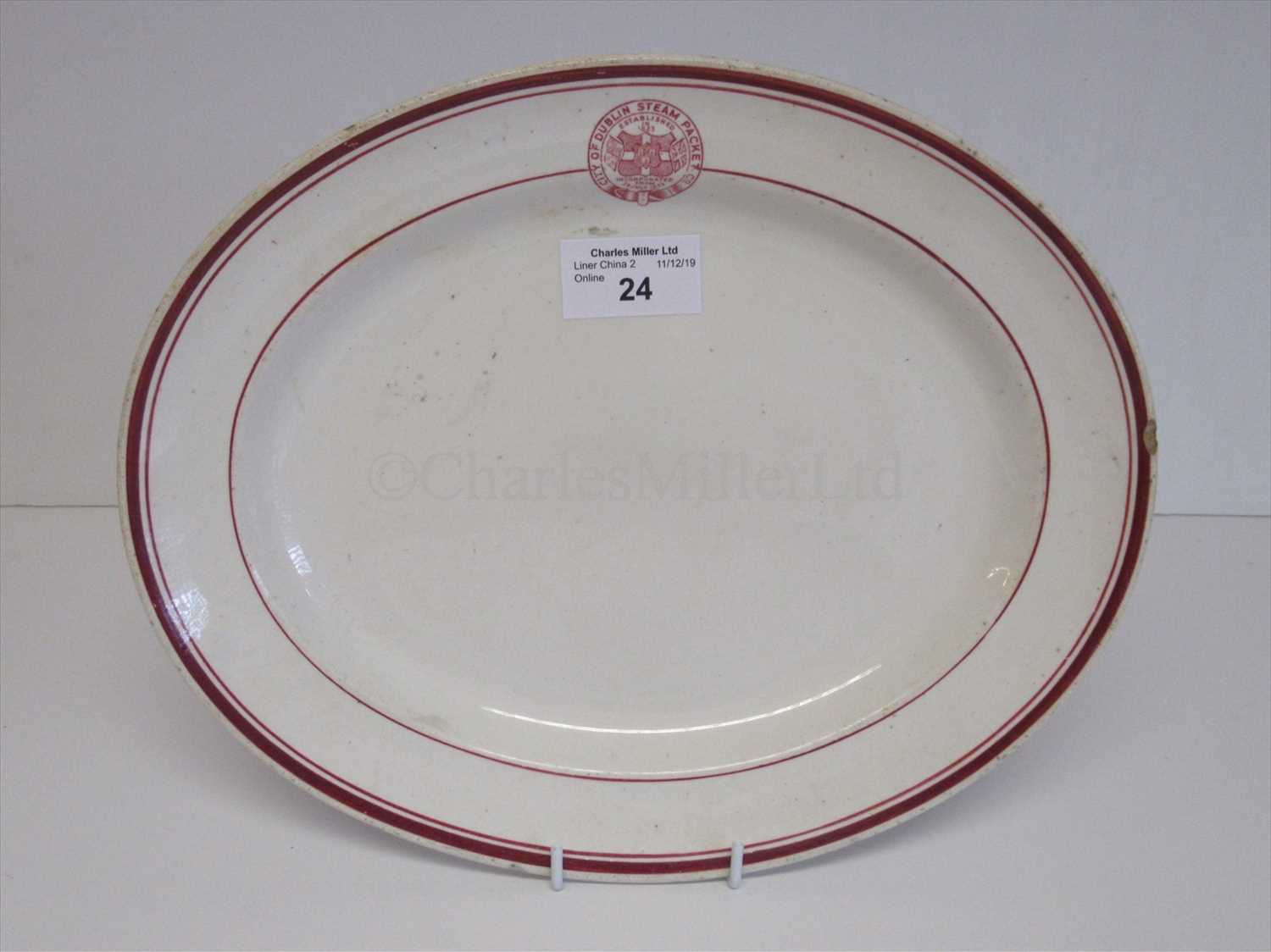 Lot 24 - City of Dublin Steam Packet Co.: an oval platter
