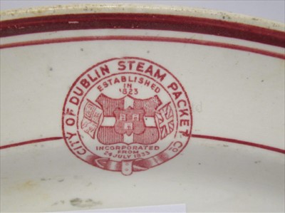 Lot 24 - City of Dublin Steam Packet Co.: an oval platter