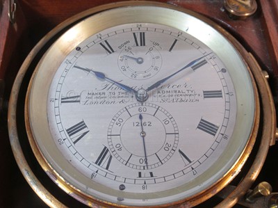 Lot 259 - A TWO-DAY MARINE CHRONOMETER BY THOMAS MERCER, LONDON & ST ALBANS, CIRCA 1921