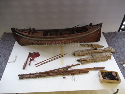 Lot 12 - AN HISTORICALLY INTERESTING LUGGER LIFEBOAT MODEL BUILT BY H. TWYMAN FOR THE INTERNATIONAL EXHIBITION, LONDON, 1862