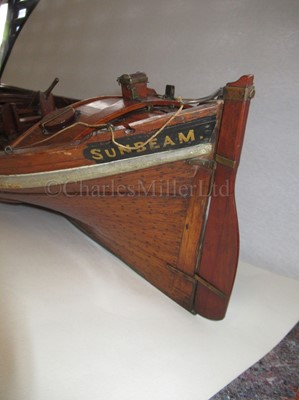 Lot 12 - AN HISTORICALLY INTERESTING LUGGER LIFEBOAT MODEL BUILT BY H. TWYMAN FOR THE INTERNATIONAL EXHIBITION, LONDON, 1862