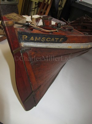 Lot 12 - AN HISTORICALLY INTERESTING LUGGER LIFEBOAT MODEL BUILT BY H. TWYMAN FOR THE INTERNATIONAL EXHIBITION, LONDON, 1862
