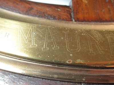 Lot 187 - A BULKHEAD SHP'S CLOCK, BELIEVED TO BE FROM R.M.S. MAURETANIA (1906) AND PRESENTED 1950