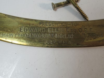 Lot 187 - A BULKHEAD SHP'S CLOCK, BELIEVED TO BE FROM R.M.S. MAURETANIA (1906) AND PRESENTED 1950