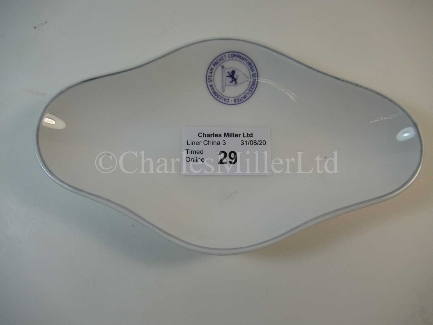 Lot 29 - A Caledonian Steam Packet Company Irish Services Ltd oval dish