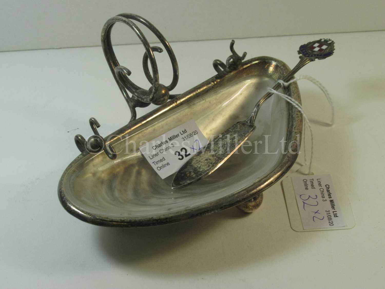 Lot 32 - A Canadian Pacific Steamship Lines souvenir butter dish, from C.P.S. 'Melita'