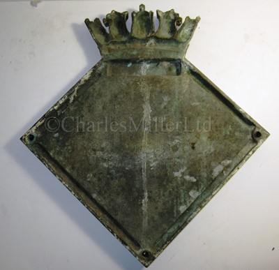 Lot 205 - A BRASS SCREEN BADGE FROM H.M.S. WESTON, CIRCA 1932