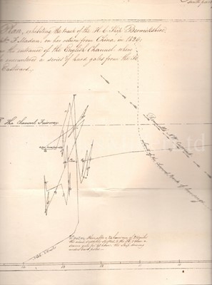 Lot 63 - A SHIP'S LOG FOR THE EAST INDIAMAN BERWICKSHIRE