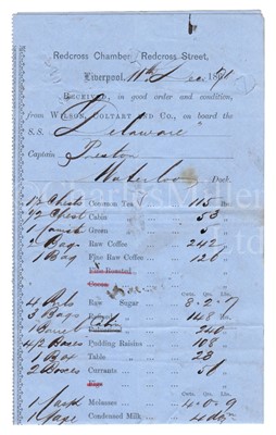 Lot 68 - A COLLECTION OF EPHEMERA PERTAINING TO THE LOSS OF THE S.S. DELAWARE OFF THE SCILLY ISLES, 1871