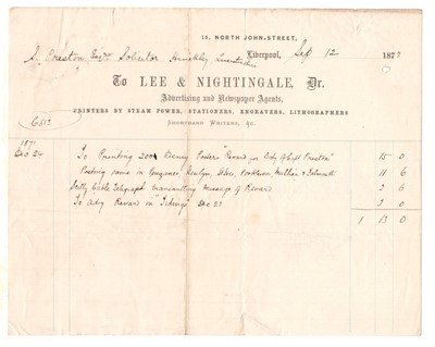 Lot 68 - A COLLECTION OF EPHEMERA PERTAINING TO THE LOSS OF THE S.S. DELAWARE OFF THE SCILLY ISLES, 1871