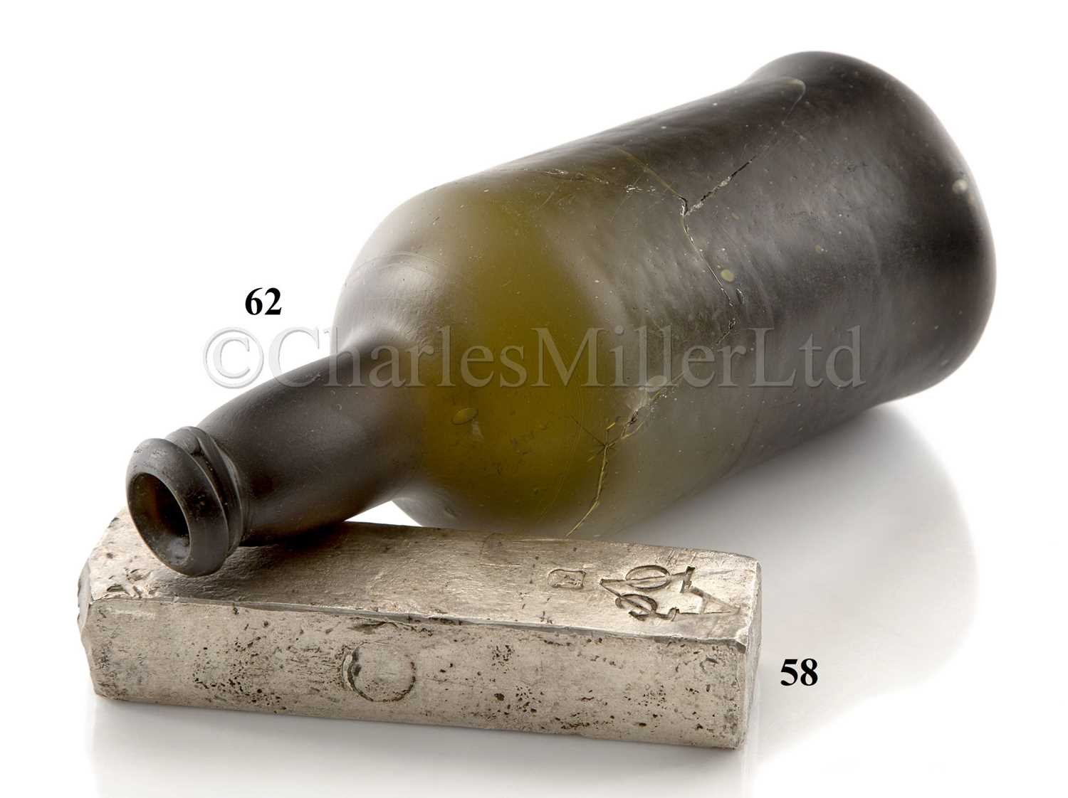 Lot 58 - † A DUTCH EAST INDIA COMPANY (V.O.C.) SILVER INGOT SALVAGED FROM THE ROOSWIJK CARGO, CIRCA 1739