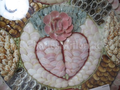 Lot 77 - A 19TH CENTURY BARBADOS DOUBLE SHELLWORK VALENTINE