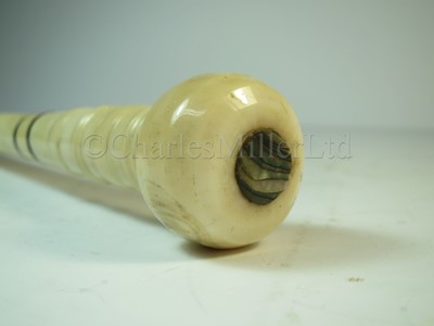 Lot 96 - Ø A RARE 19TH CENTURY SAILORWORK MARINE IVORY WALKING STICK