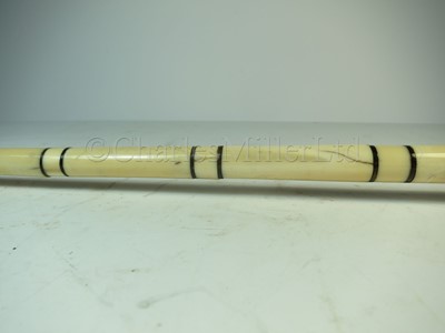 Lot 96 - Ø A RARE 19TH CENTURY SAILORWORK MARINE IVORY WALKING STICK