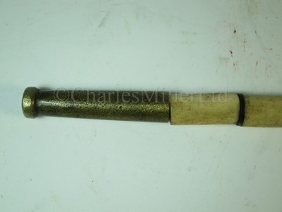 Lot 96 - Ø A RARE 19TH CENTURY SAILORWORK MARINE IVORY WALKING STICK