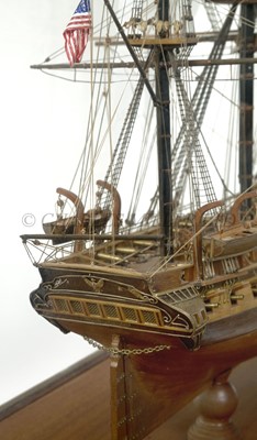 Lot 146 - A FINE 1:48 SCALE MODEL OF THE 44-GUN AMERICAN FRIGATE CONSTITUTION ("OLD IRONSIDES"), [1797]