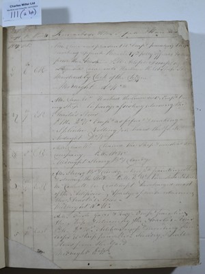 Lot 111 - ROBERT CHARLES MALDEN'S MIDSHIPMAN'S LOG BOOKS, 1809-1816