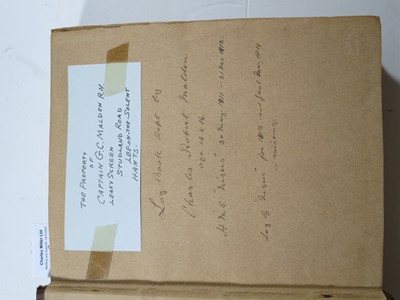 Lot 111 - ROBERT CHARLES MALDEN'S MIDSHIPMAN'S LOG BOOKS, 1809-1816