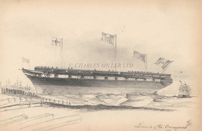 Lot 31 - C* A* C* (19TH CENTURY) - A COLLECTION OF 9 PENCIL DRAWINGS ALL WITH TITLES INCLUDING 'SLOOP OF WAR', 'ATTACKING CHINESE JUNCKS'