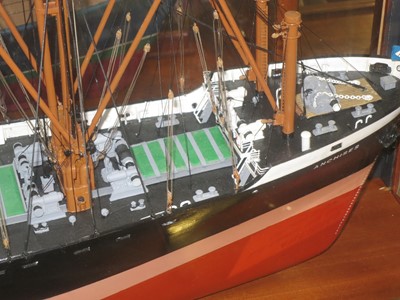 Lot 67 - A BUILDER'S-STYLE MODEL FOR THE ALFRED HOLT (BLUE FUNNEL) LINE PASSENGER-CARGO SHIP M.V. 'ANCHISES' [1947]