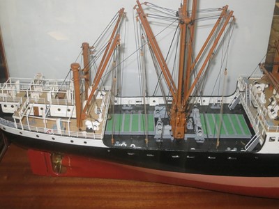 Lot 67 - A BUILDER'S-STYLE MODEL FOR THE ALFRED HOLT (BLUE FUNNEL) LINE PASSENGER-CARGO SHIP M.V. 'ANCHISES' [1947]