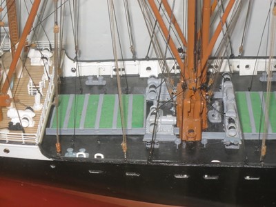 Lot 67 - A BUILDER'S-STYLE MODEL FOR THE ALFRED HOLT (BLUE FUNNEL) LINE PASSENGER-CARGO SHIP M.V. 'ANCHISES' [1947]