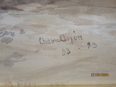 Lot 62 - CHARLES EDWARD DIXON (BRITISH, 1872-1934) - A COASTAL STRANDING, WITH LOCAL INHABITANTS ON THE FORESHORE TRYING TO ASSIST