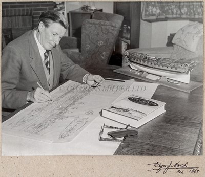 Lot 196 - EDGAR J. MARCH: THE AUTHOR MANUSCRIPT DRAFTS FOR HIS SEMINAL BOOK BRITISH DESTROYERS: A HISTORY OF DEVELOPMENT 1892-1953