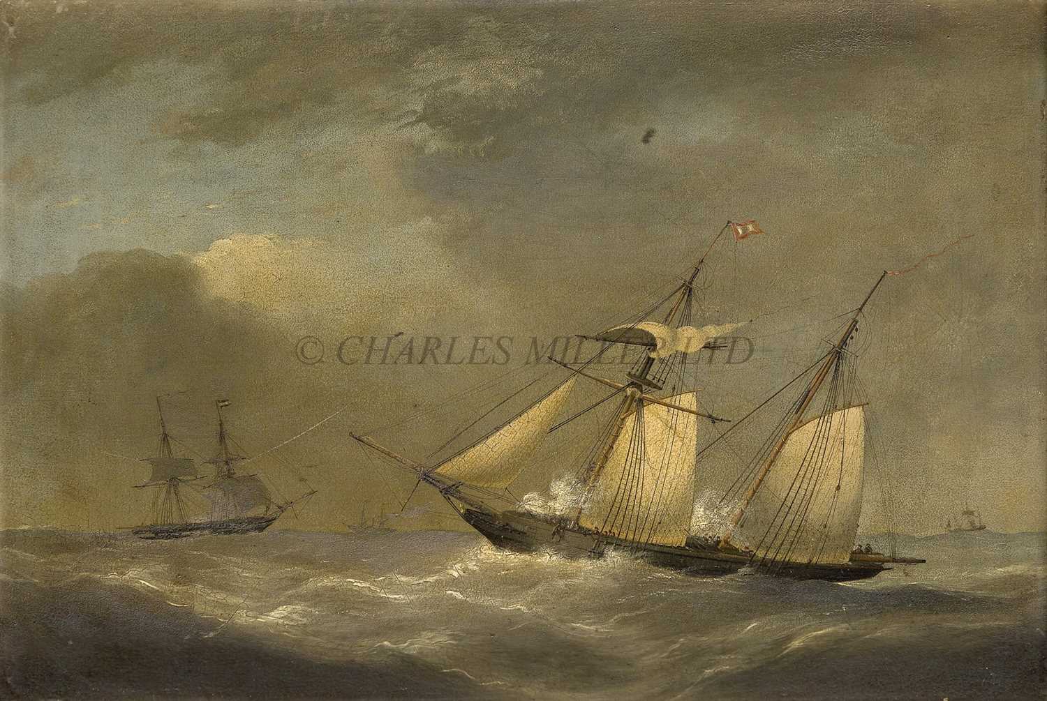 Lot 12 - NICHOLAS MATTHEW CONDY (BRITISH, 1816/18-1851) - Schooner Yacht 'Ellen Gillman' 174 Tons