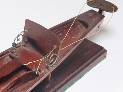 Lot 15 - A 19TH CENTURY MODEL FOR A SINGLE PERSON THAMES ROWING SKIFF