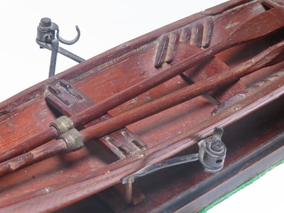Lot 15 - A 19TH CENTURY MODEL FOR A SINGLE PERSON THAMES ROWING SKIFF