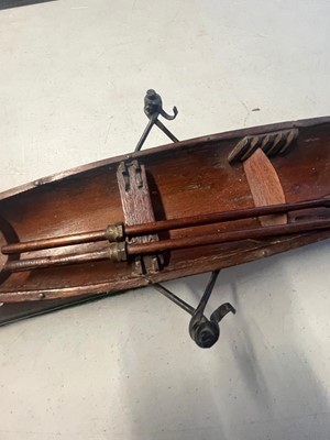 Lot 15 - A 19TH CENTURY MODEL FOR A SINGLE PERSON THAMES ROWING SKIFF