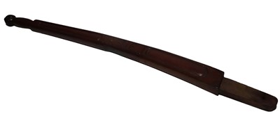 Lot 3 - AN EARLY 20TH CENTURY CARVED WOODEN TILLER FOR THE IRENE. J