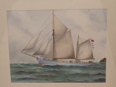 Lot 8 - A SAILOR'S MODEL OF THE TOP SAIL SCHOONER C&F NURSE OF BRIDGWATER, CIRCA 1910