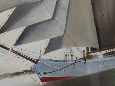 Lot 8 - A SAILOR'S MODEL OF THE TOP SAIL SCHOONER C&F NURSE OF BRIDGWATER, CIRCA 1910