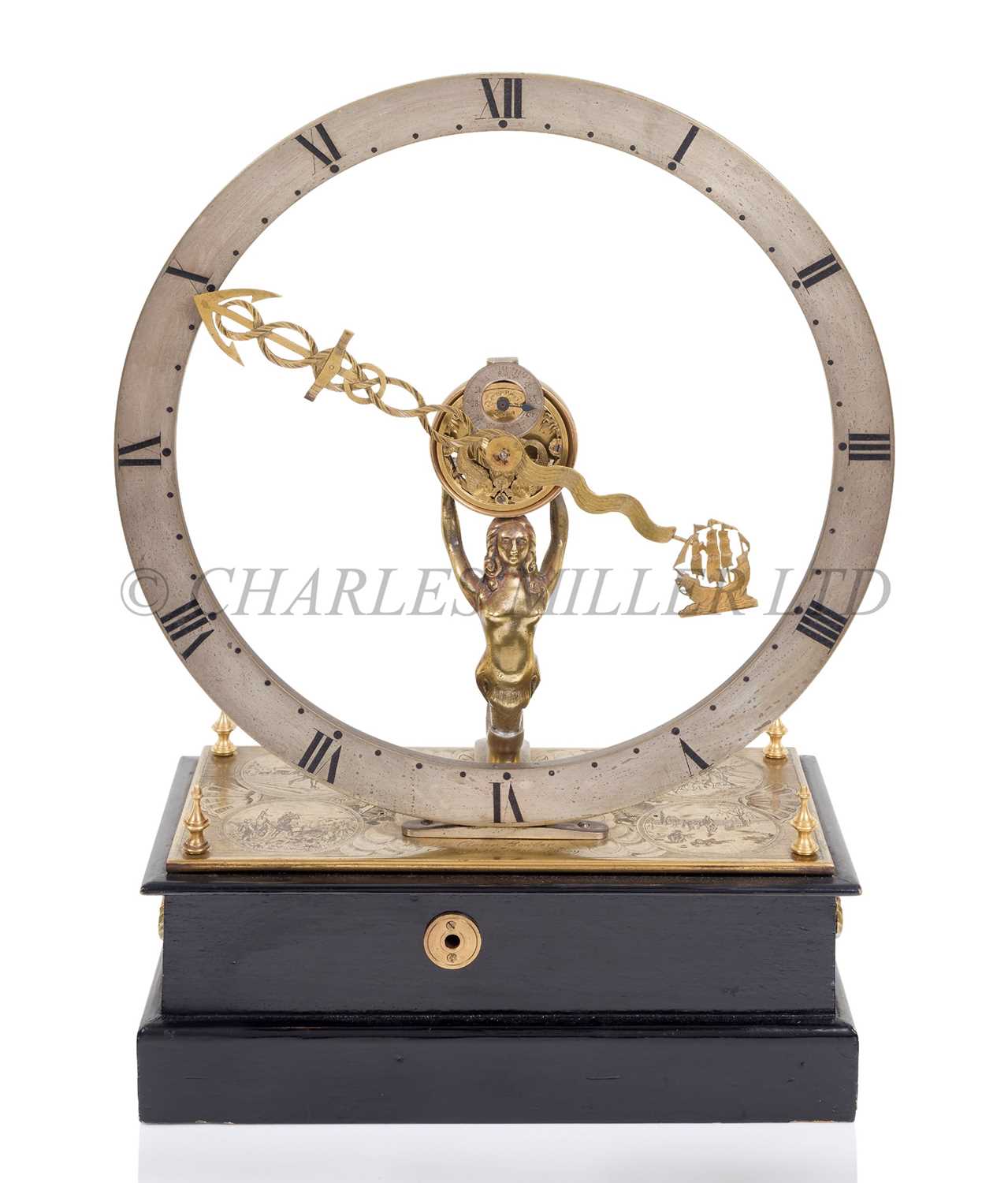 Lot 297 - A 17TH CENTURY STYLE MARITIME 'MYSTERY' CLOCK BY HAROLD CARTER-BOWLES, 20TH CENTURY