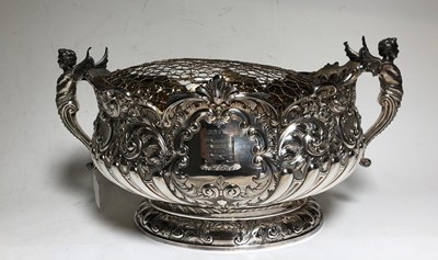 Lot 38 - A VICTORIAN SILVER ROSE BOWL PRESENTED TO THE WORSHIPFUL COMPANY OF SHIPWRIGHTS