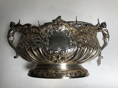 Lot 38 - A VICTORIAN SILVER ROSE BOWL PRESENTED TO THE WORSHIPFUL COMPANY OF SHIPWRIGHTS